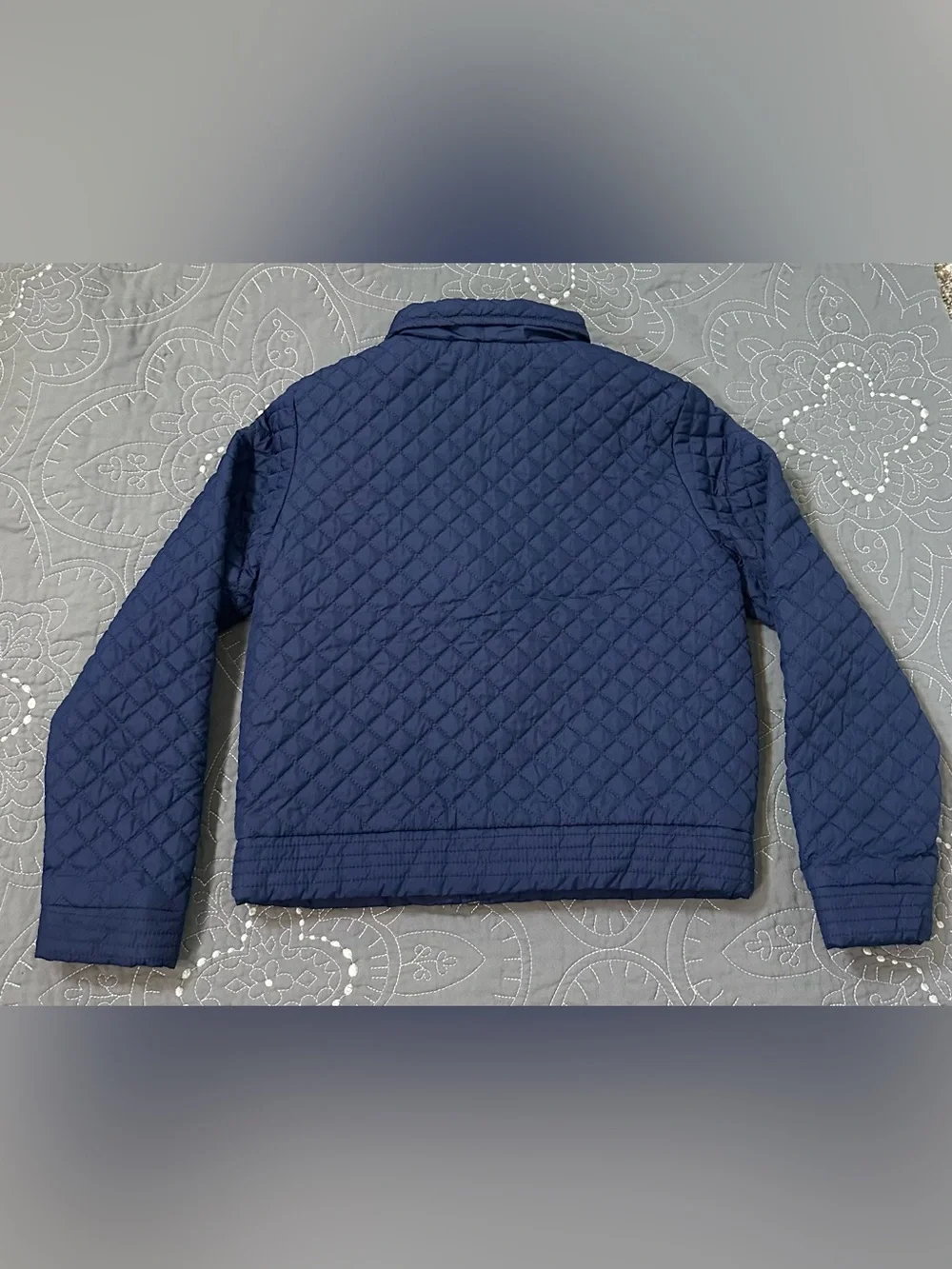 Gymboree Girls Navy Quilted Moto Jacket Size Medium